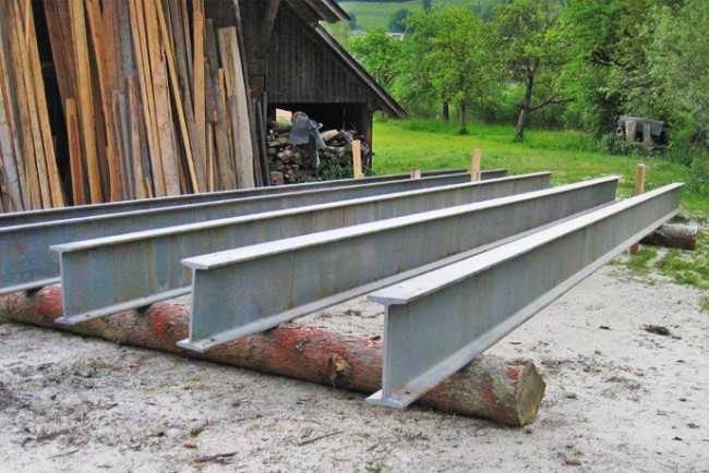 Sandstrahlung Stahlträger